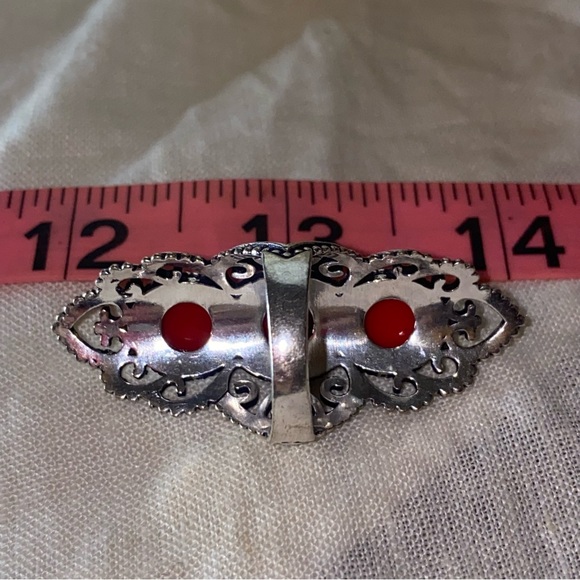 Italian Coral Renaissance handcrafted ring - Picture 7 of 9